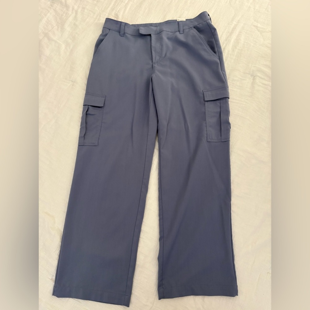 Women Light Blue Cargo Pants